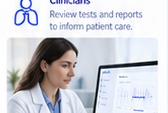 A clinician reviewing respiratory results
