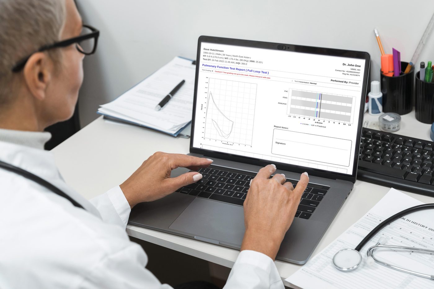 Longitudinal lung function results in the alveoConnect platform